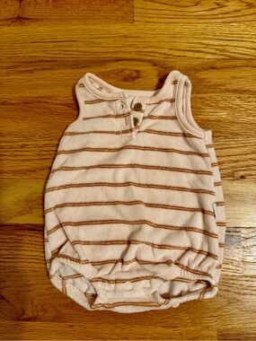 Carter's Newborn Pink and Brown Striped Bodysuit